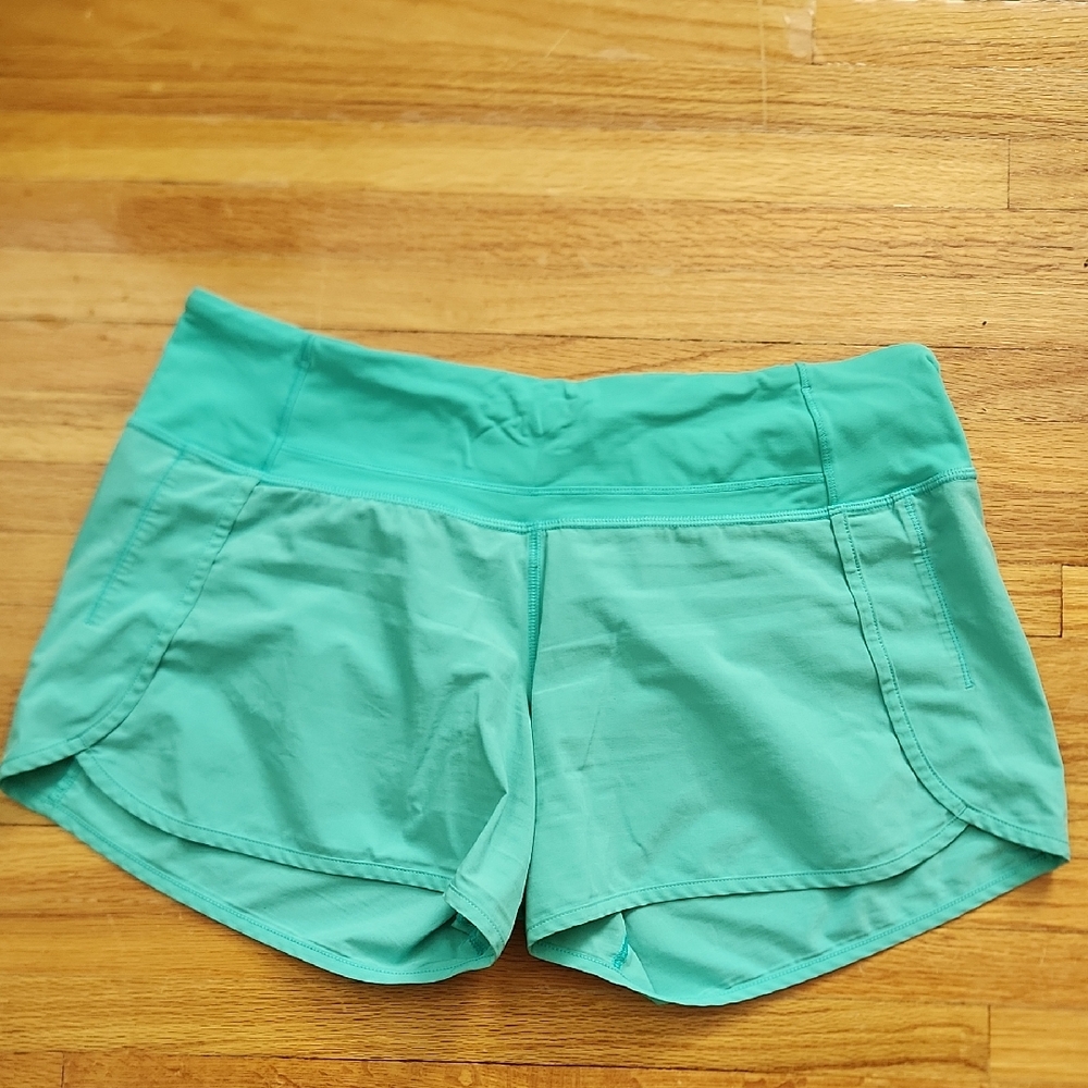 Lululemon Aqua/Teal Athletic Shorts Size 8